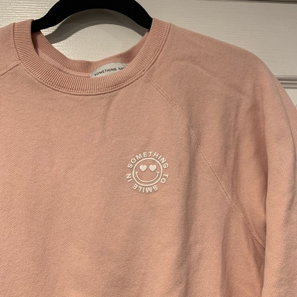 Something Navy Smiley Crewneck Sweatshirt - Picture 3 of 5